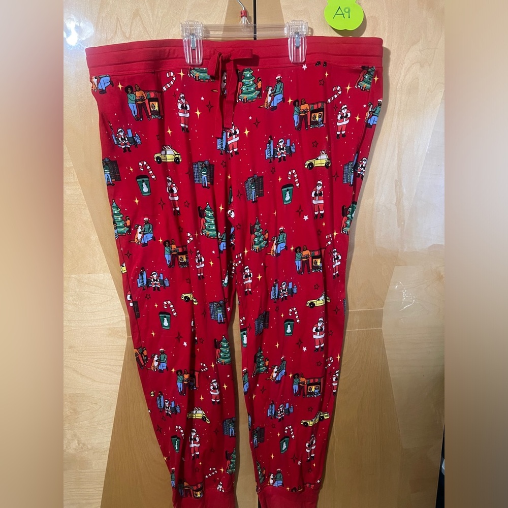 3/$15 Wondershop Mens Holiday Pants 3XL Triple Extra Large Tall Red Christmas